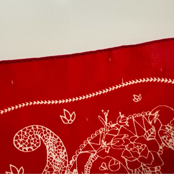 Zara Red Bandana Style Scarf - Picture 11 of 11